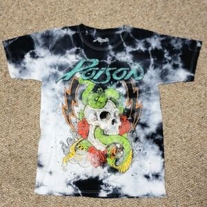 Poison Band Tee Small 2021 Tie Dye Skull Snake Roses Graphic Rock T Shirt